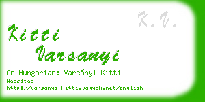 kitti varsanyi business card